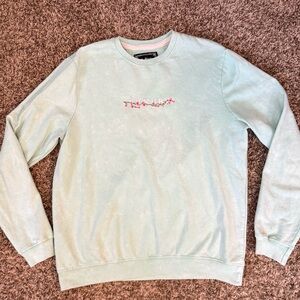 Blind Rooster Mint Green Embroidered “Luxury” Crewneck Sweater – XL